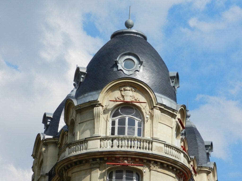Dome haussmannien ardoises - detail ornements