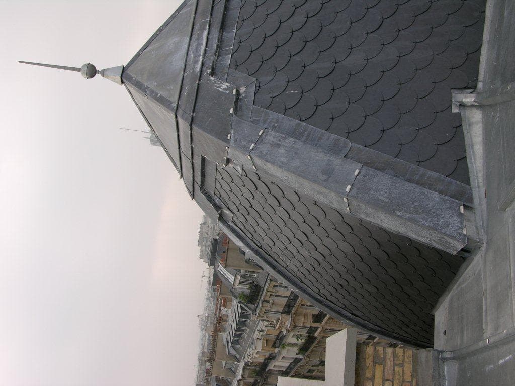 Chantier couverture en cours - echafaudage